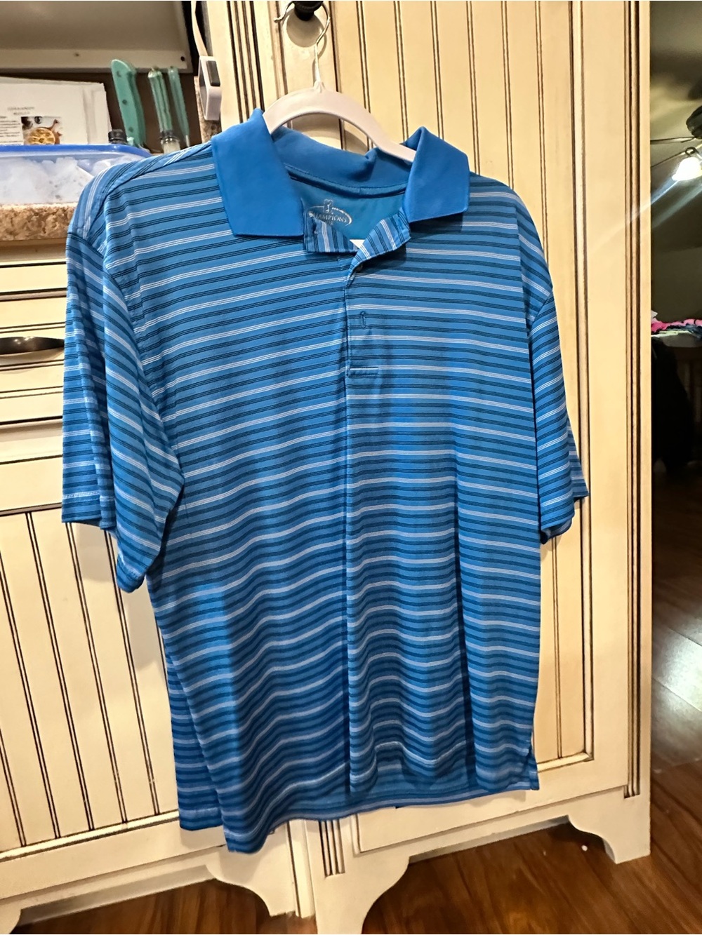 Champion Blue Striped Polo Shirt